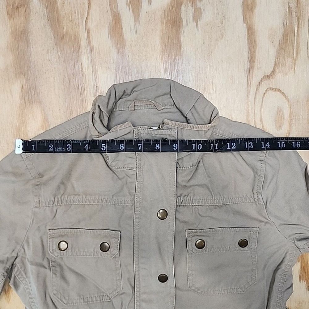 KUT FROM THE KLOTH‎ Women's CARGO JACKET~Size S~COTTON Tan Full ZIP + SNAP EUC - Picture 10 of 10